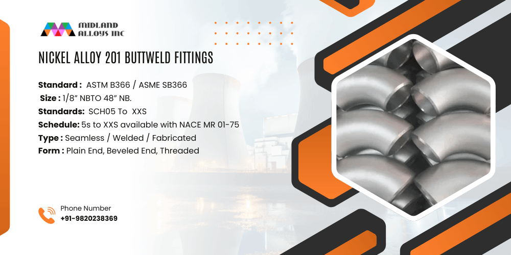 Nickel Alloy 201 Buttweld Fitting