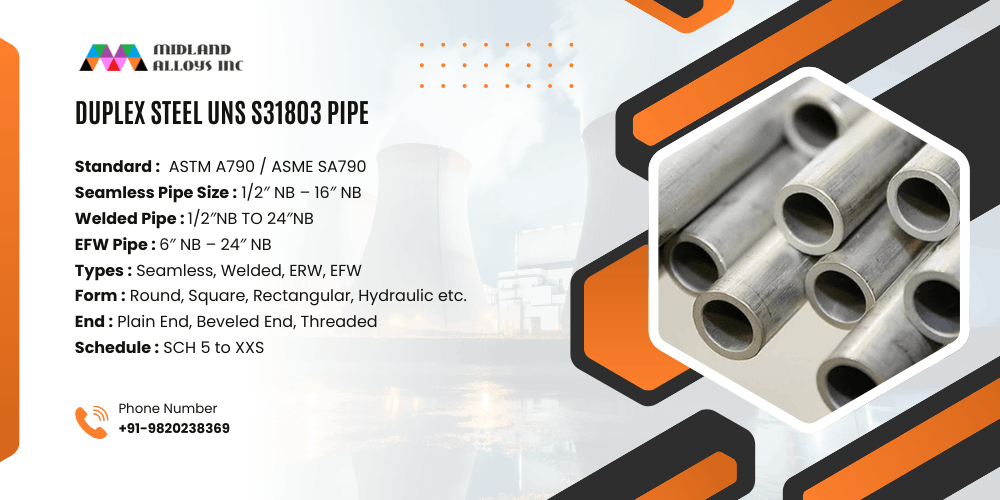 Specification Duplex Steel UNS S31803 Pipes