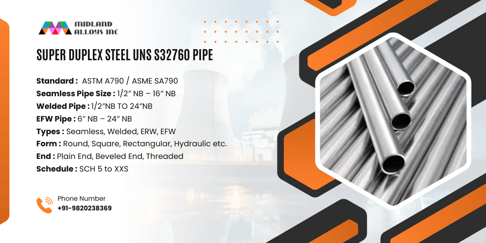 Specification Super Duplex Steel UNS S32760 Pipes