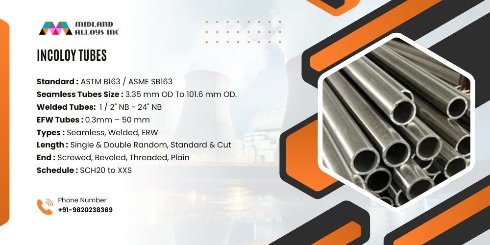 incoloy tubes in single and double random