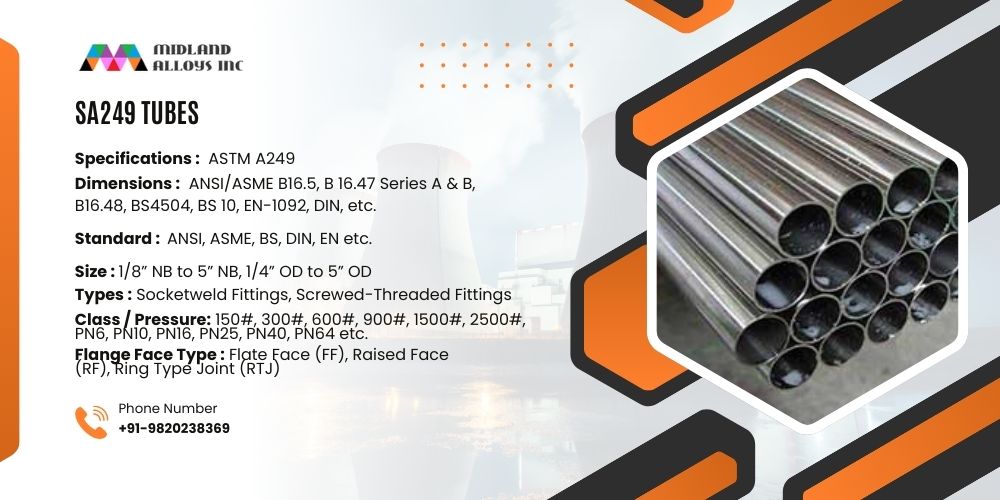 sa249 tubes specification