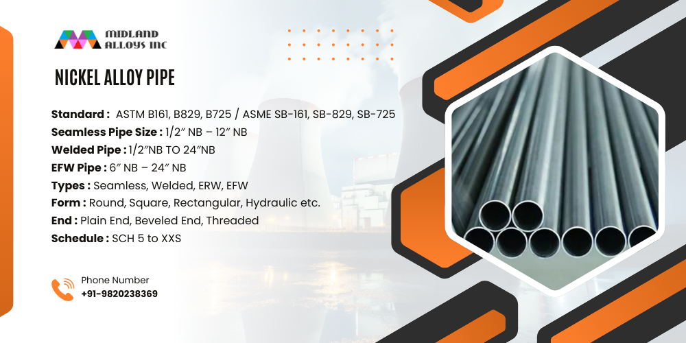 Specification Nickel Alloy Pipes
