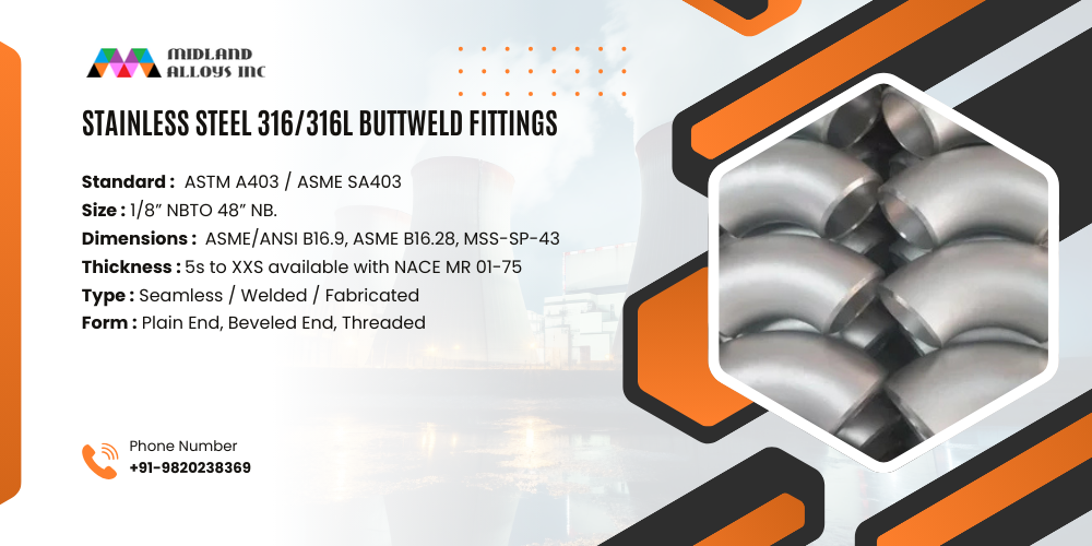 Stainless Steel 316/316L Buttweld Fittings
