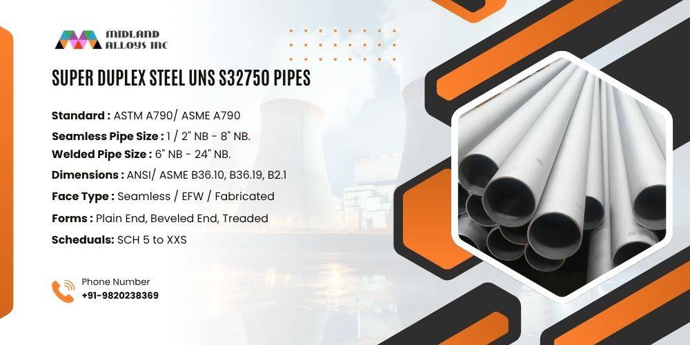 Super Duplex Steel UNS S32750 Pipes